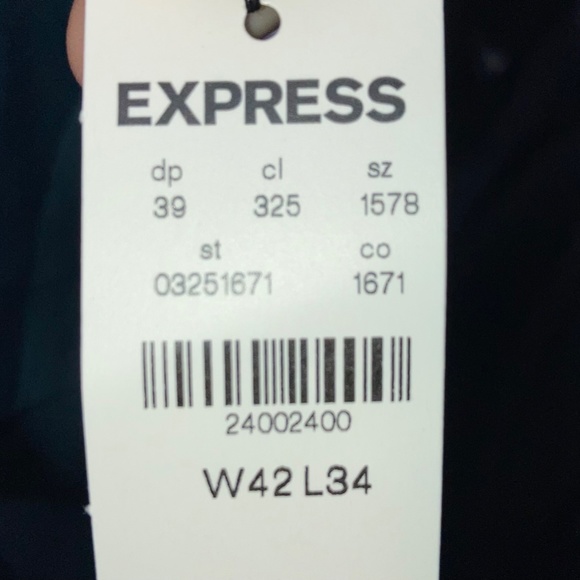 Extra slim Express teal two piece suit, jacket and pants - Picture 4 of 4